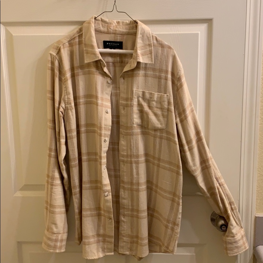 Pacsun tan flannel